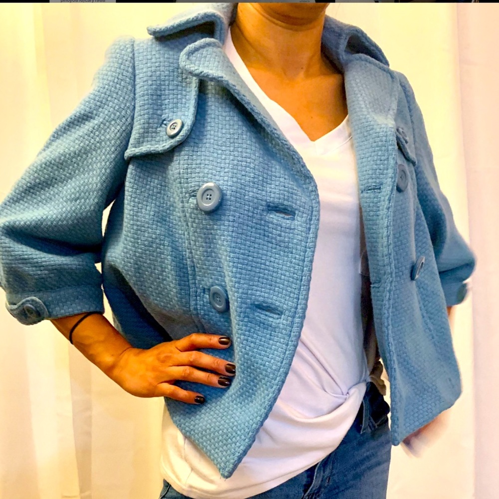 Elevenses Anthropologie cropped pea coat NWT 6